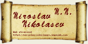 Miroslav Nikolašev vizit kartica